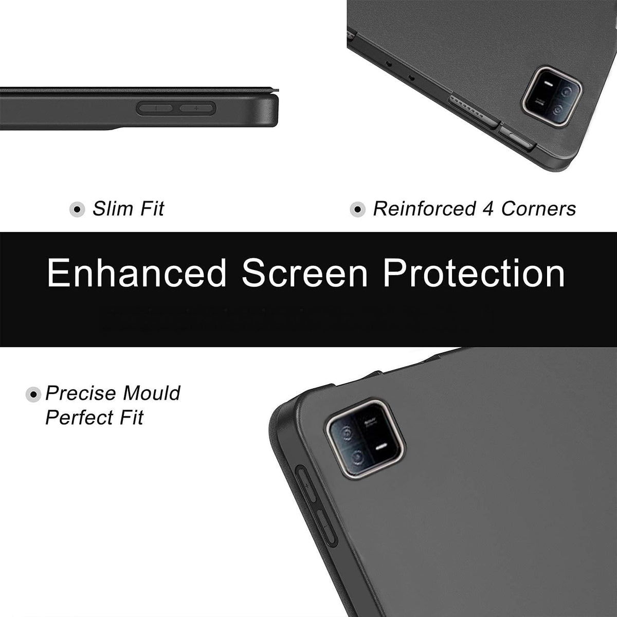 ProElite Cover for Xiaomi Mi Pad 6 Case Cover 11 inch Flip Stand Cover with  Transparent Back & Stylus Pen [Auto Sleep Wake Support], Black : :  Computers & Accessories