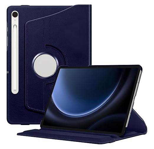 ProElite Cover for Galaxy Tab S9 FE 10.9/S9 11 inch Case Cover, 360 Rotatable Smart Flip Case Cover for Galaxy Tab S9 FE 10.9/S9 11 inch Tablet with Stylus Pen, Dark Blue