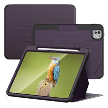 Load image into Gallery viewer, ProElite case for Apple iPad Air 5th/4th Gen 10.9 Inch, iPad Pro 11 4th/3rd Gen Smart Magnetic Shockproof Protective Case with 5 Stable Stands with Pencil Holder, Dark Purple
