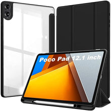 Load image into Gallery viewer, ProElite Case Cover for Poco Pad 12.1 inch Cover, Transparent Flip Case for Poco Pad 12.1 inch with Pen Holder, [Supports Auto Sleep Wake Function], Black
