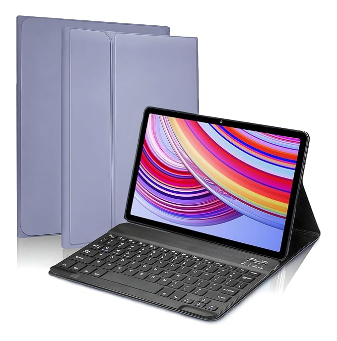 ProElite Keyboard case for Redmi Pad Pro 12.1 inch, Magnetic Detachable Wireless Bluetooth Keyboard Redmi Pad Pro 12.1 inch, Lavender