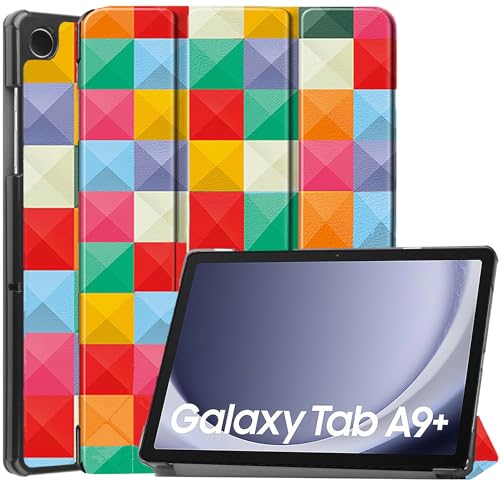 ProElite Cover for Galaxy Tab A9 Plus 11 inch Case Cover, Smart Trifold Flip case Cover for Samsung Galaxy Tab A9+ 11 inch, Diamonds