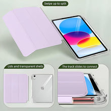 Load image into Gallery viewer, ProElite Case Cover for iPad 10th Gen Case, Sliding Detachable Smart Flip Case Cover for Apple iPad 10th Gen with Pencil Holder, Lavender
