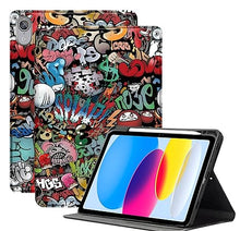 Load image into Gallery viewer, ProElite Book Cover Case for Apple iPad 10th Generation Cover, Smart Flip Case Book Cover for Apple iPad 10th Generation with Pencil Holder, Hippy
