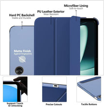 Load image into Gallery viewer, ProElite Cover for OnePlus Pad Go 11.35 inch Case Cover, Transparent Flip Case Cover for OnePlus Pad Go 11.35 inch 2023 with Stylus, Support Auto Sleep Wake, Dark Blue
