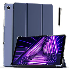 Load image into Gallery viewer, ProElite Smart Flip Case Cover for Lenovo Tab M10 FHD Plus 10.3&quot; X606V /TB-X606/TB-X606X, Translucent Back with Stylus Pen, Navy Blue
