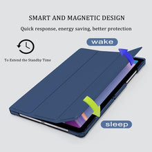 Load image into Gallery viewer, ProElite Smart Flip Case Cover for Xiaomi Mi Pad 6 11 inch, Translucent Back with Stylus Pen, Dark Blue
