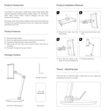 Load image into Gallery viewer, [Refurbished] ProElite Mutli Angle Aluminum Tablet Stand Desk Holder for Apple iPad, iPhones, Galaxy Tab, Xiaomi Pad, Redmi Pad, Oneplus Pad,Lenovo Tab, Kindle Upto 12.9 inch, White
