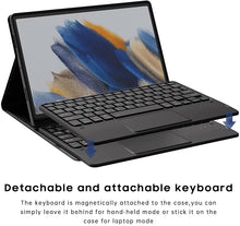 Load image into Gallery viewer, [Refurbished] ProElite Detachable Wireless Bluetooth Touchpad Keyboard flip case Cover for Apple iPad 10th Gen with Pencil Holder, Dark Blue
