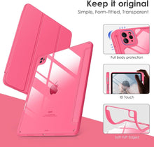 Load image into Gallery viewer, ProElite Case Cover for Apple iPad Pro 11 inch M4 2024 Cover, Smart Flip Case for Apple iPad Pro 11 inch M4 2024, Transparent Smart Flip Cover with Pencil Holder, Hot Pink
