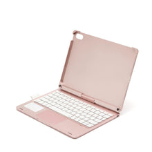 Load image into Gallery viewer, ProElite Rotatable Wireless Bluetooth TouchPad Keyboard flip case Cover for Apple iPad 10th Generation, Built-in 7-Colors Backlit, Rose Gold
