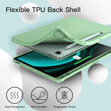 Load image into Gallery viewer, ProElite Cover for Samsung Galaxy Tab S9 FE Plus/S9 Plus/S10+ 12.4&quot; Cover, Soft Flexible Flip Case Cover with S Pen Holder for Galaxy Tab S9 FE+/S9 Plus/S10+ 12.4 inch, [Recoil Series]- Mint Green
