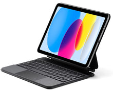 Load image into Gallery viewer, ProElite Magnetic Bluetooth TouchPad Keyboard case for Apple iPad 10th Gen, Floating Cantilever Design with Built-in Colourful Backlit Keyboard, Grey
