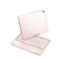 Load image into Gallery viewer, ProElite Rotatable Wireless Bluetooth TouchPad Keyboard case Cover for Apple iPad Air 11 M2 2024, Pro 11 4th/3rd Gen 2022/2021 &amp; iPad Air 5th/4th Gen 10.9 inch, Built-in 7-Colors Backlit, Rose Gold
