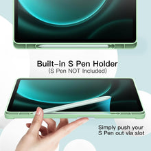 Load image into Gallery viewer, ProElite Cover for Samsung Galaxy Tab S9 FE Plus/S9 Plus/S10+ 12.4&quot; Cover, Soft Flexible Flip Case Cover with S Pen Holder for Galaxy Tab S9 FE+/S9 Plus/S10+ 12.4 inch, [Recoil Series]- Mint Green
