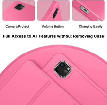 Load image into Gallery viewer, ProElite Case Cover for Apple iPad Pro 11 M4 2024 5th Gen Cover, Pencil Case for iPad Pro 11 2024 with Pencil Holder, Auto Sleep Wake [Soft Flexible Case] Recoil Series - Hot Pink
