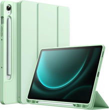 Load image into Gallery viewer, ProElite Cover for Samsung Galaxy Tab S9 FE 10.9&quot; Cover, Soft Flexible Flip Case Cover with S Pen Holder for Samsung Galaxy Tab S9 FE 10.9 inch, Support Auto Sleep Wake, [Recoil Series]- Mint Green
