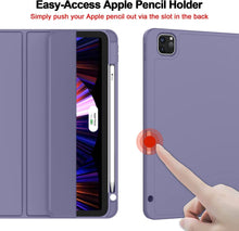 Load image into Gallery viewer, ProElite Smart Case for iPad Pro 11 inch 2022/2021 4th/3rd Gen [Auto Sleep/Wake Cover] [Pencil Holder] [Soft Flexible Case] Recoil Series - Lavender Grey
