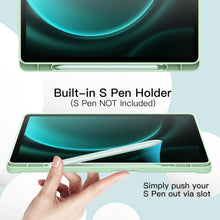 Load image into Gallery viewer, ProElite Cover for Samsung Galaxy Tab S9 FE 10.9&quot; Cover, Soft Flexible Flip Case Cover with S Pen Holder for Samsung Galaxy Tab S9 FE 10.9 inch, Support Auto Sleep Wake, [Recoil Series]- Mint Green
