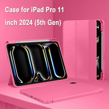 Load image into Gallery viewer, ProElite Case Cover for Apple iPad Pro 11 M4 2024 5th Gen Cover, Pencil Case for iPad Pro 11 2024 with Pencil Holder, Auto Sleep Wake [Soft Flexible Case] Recoil Series - Hot Pink
