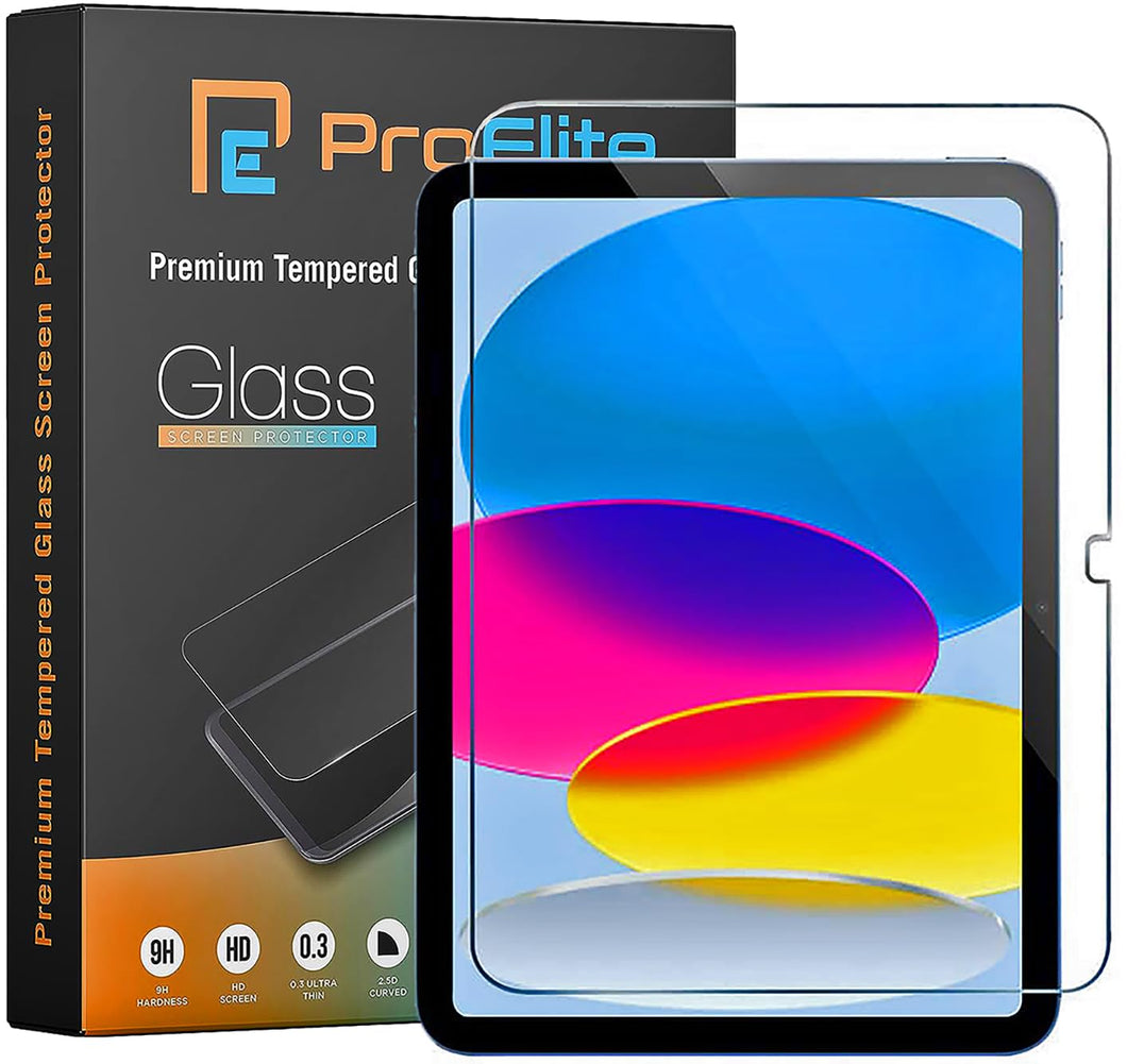 ProElite Premium Tempered Glass Screen Protector for Apple iPad 10th Generation 10.9 inch 2022.