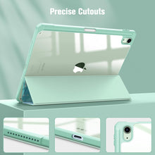 Load image into Gallery viewer, ProElite Case Cover for Apple iPad Air 13 inch 2024 M2 Cover, Transparent Smart Flip Cover for iPad Air 13 inch M2 2024 with Pencil Holder, Marble Green
