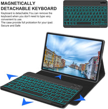 Load image into Gallery viewer, ProElite Keyboard case for Redmi Pad SE 11 inch, Magnetic Detachable Wireless Bluetooth Keyboard Built-in 7-Colors Backlit, Dark Green
