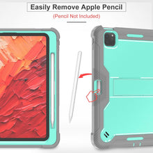 Load image into Gallery viewer, ProElite Rugged Shockproof Heavy Duty Back Case Cover for Apple iPad Pro 11 inch M4 2024 with Apple Pencil Holder, Mint
