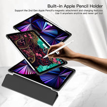 Load image into Gallery viewer, ProElite Cover for Apple iPad Pro 13 inch M4 2024 Case, Hybrid Detachable Magnetic Case Cover for Apple iPad Pro 13 inch M4 2024 with pencil holder, Black [Transparent back]
