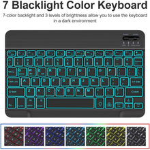 Load image into Gallery viewer, ProElite Keyboard case for Motorola Moto Tab G62 10.6 inch Magnetic Detachable Wireless Bluetooth Keyboard Built-in 7-Colors Backlit, Black
