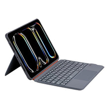 Load image into Gallery viewer, ProElite Wireless Bluetooth TouchPad Keyboard Case for Apple iPad Pro 11 inch M4 2024, Magnetic Detachable Wireless TouchPad Keyboard Case Built-in 7-Colors Backlit, Grey
