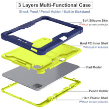 Load image into Gallery viewer, ProElite Rugged Shockproof Heavy Duty Back Case Cover for Apple iPad Pro 11 inch M4 2024 with Apple Pencil Holder, Navy Green
