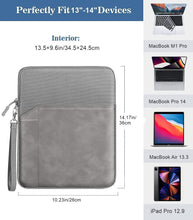 Load image into Gallery viewer, ProElite Polyester sleeve Case Cover 13&quot; to 14&quot; for Samsung Galaxy Tab S9/S8 Ultra 14.6 inch, MacBook Air/Pro Retina, 13-13.3 inch Notebook,Compatible with MacBook Pro 14 inch 2021 2022 M1 Pro/Max A2442, iPad Pro 12.9, Coffee
