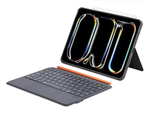 Load image into Gallery viewer, ProElite Wireless Bluetooth TouchPad Keyboard Case for Apple iPad Pro 11 inch M4 2024, Magnetic Detachable Wireless TouchPad Keyboard Case Built-in 7-Colors Backlit, Grey
