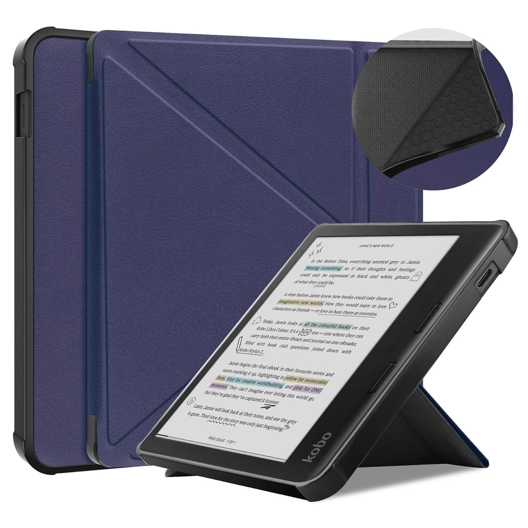 ProElite Cover Case for Kobo Libra 7 inch Case, Smart Transformer Style Flip case Cover for Kobo Libra 7 inch Support Auto Sleep Wake, Navy