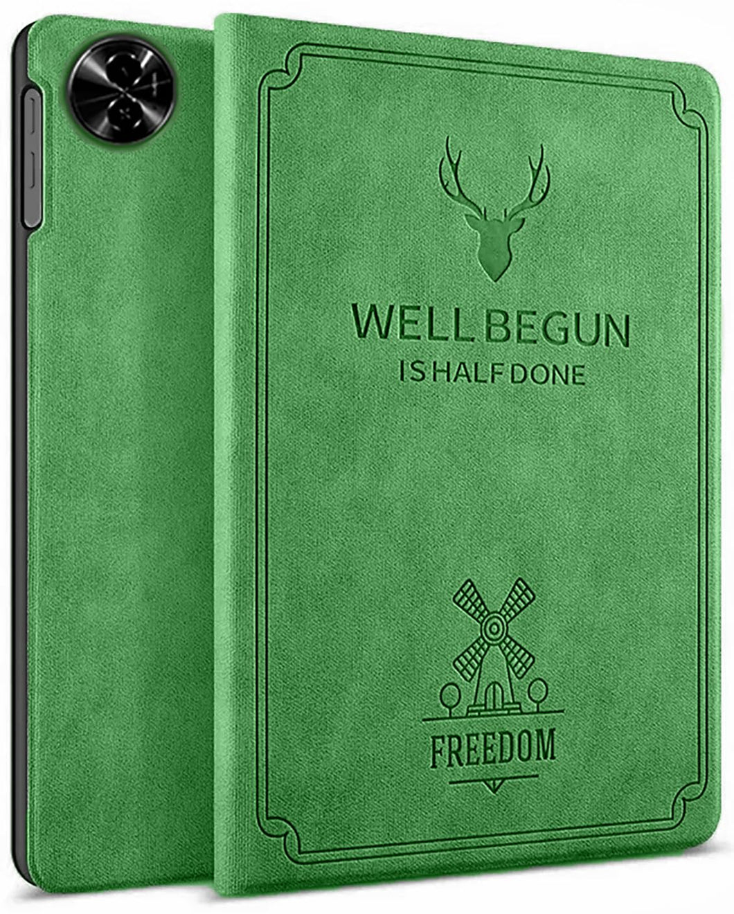 ProElite Cover for Realme Pad 2 Cover Case, Deer Flip case Cover for Realme Pad 2 11.5 inch Tablet, Dark Green