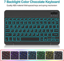 Load image into Gallery viewer, ProElite Keyboard case for Apple iPad Pro 13 inch 2024 M4 with Pencil Holder, Magnetic Detachable Wireless Bluetooth Keyboard Built-in 7-Colors Backlit, Dark Blue
