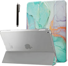 Load image into Gallery viewer, ProElite Cover for Apple iPad 10.2 inch case Cover, Smart Flip Case Cover for Apple iPad 10.2&quot; 9th Gen (2021) / 8th Gen / 7th Gen with Stylus Pen, Marble Green
