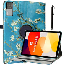 Load image into Gallery viewer, ProElite Case Cover for Redmi Pad SE 11 inch Cover, 360 Rotatable Smart Flip Case cover for Redmi Pad SE 11 inch tablet with Stylus Pen, Flowers
