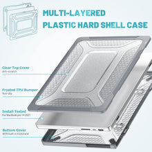 Load image into Gallery viewer, ProElite Case for MacBook Pro 14 inch Case 2024 2023 2022 2021 Release M3 A2918 A2992 M2 A2779 M1 A2442 Pro Max,Heavy Duty Honeycomb Hard Shell with Slim TPU Bumper and Fold Kickstand, Grey
