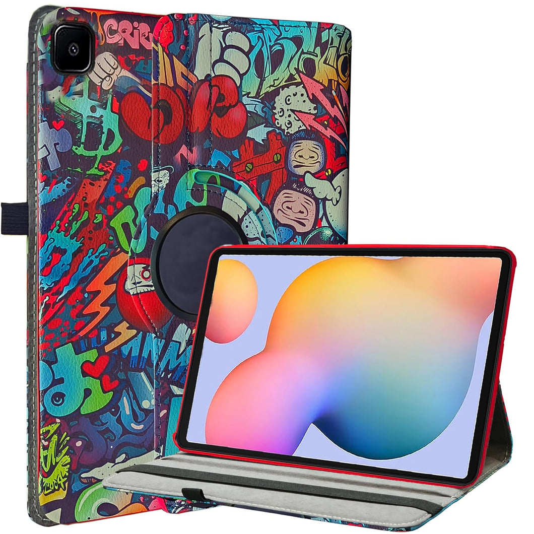 ProElite Cover for Samsung Galaxy Tab S6 Lite 10.4 inch Cover Case, 360 Rotatable Smart Flip Case Cover for Samsung Galaxy Tab S6 Lite 10.4 Inch 2024 SM-P610/P615 Tablet, Hippy