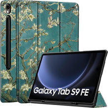 Load image into Gallery viewer, ProElite Cover for Samsung Galaxy Tab S9 FE 10.9&quot; Cover, Soft Flexible Flip Case Cover with S Pen Holder for Samsung Galaxy Tab S9 FE 10.9 inch, Support Auto Sleep Wake, [Recoil Series]- Flowers
