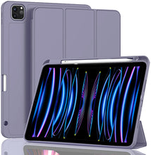 Load image into Gallery viewer, ProElite Smart Case for iPad Pro 11 inch 2022/2021 4th/3rd Gen [Auto Sleep/Wake Cover] [Pencil Holder] [Soft Flexible Case] Recoil Series - Lavender Grey
