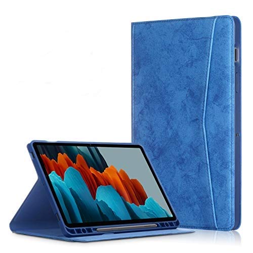 ProElite Smart Multi Angle case Cover for Samsung Galaxy Tab S8 Plus/S7 Plus/S7 FE  12.4 Inch SM-T970/T975/T976/X800/X806 Dark Blue