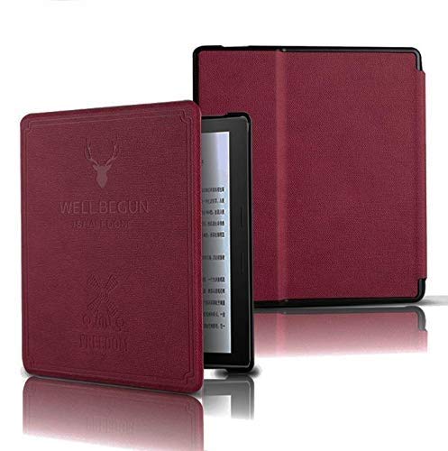 ProElite Deer Smart Flip case Cover for  Kindle 6 10th Generation  2019 [Wine Red]
