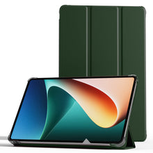 Load image into Gallery viewer, ProElite Smart Flip Case Cover for Xiaomi Mi Pad 5 11&quot;, Translucent Back with Stylus Pen, Dark Green
