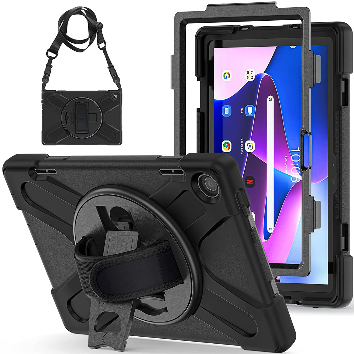 ProElite Rugged 3 Layer Armor case Cover for Lenovo Tab M10 FHD 3rd Ge ...