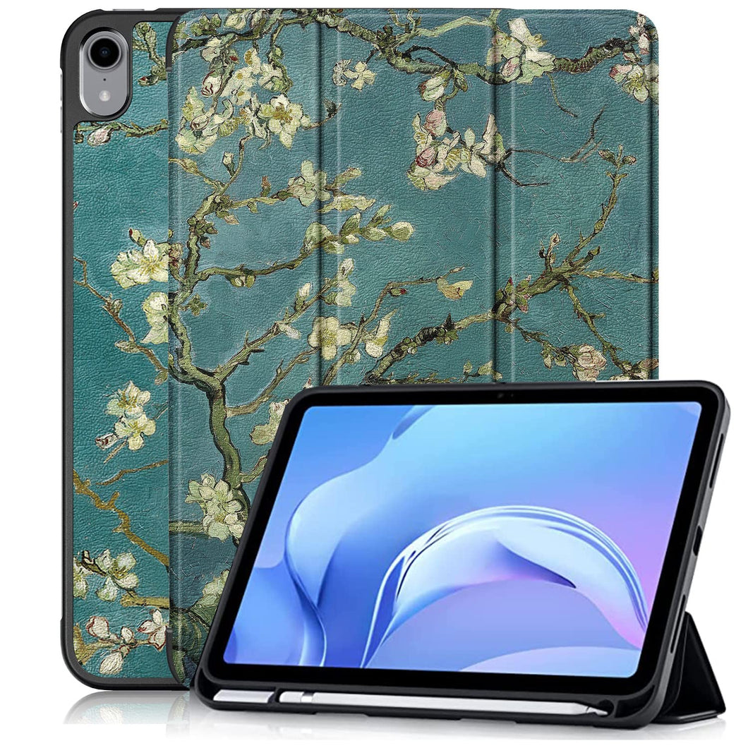 ProElite Smart Case for iPad 10th Generation 10.9 inch 2022 [Auto Sleep/Wake Cover] [Left Side Pencil Holder] [Soft Flexible Case] Recoil Series - Flowers